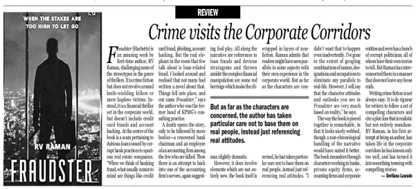 Fraudster Review - Indian Express Bangalore 7 Oct 14